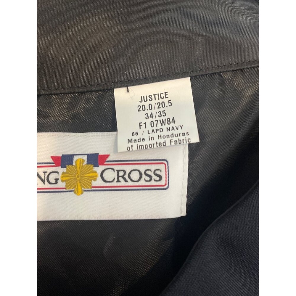 NWT Flying Cross Justice LS Shirt Mens 20.0-34/35 LAPD Navy Poly/Wool 07W84 - Picture 4 of 4